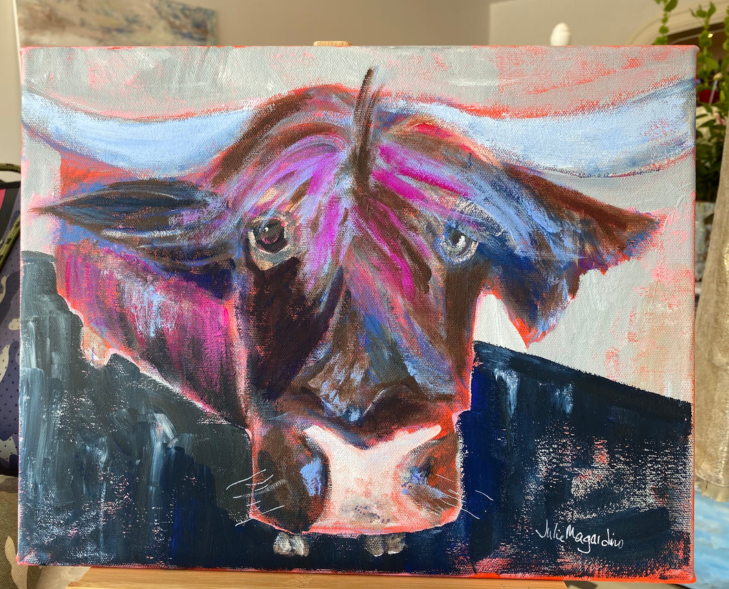 Bonnie Blue Long Horn Cow